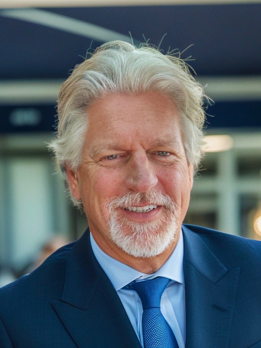 AI-generated headshot outdoors