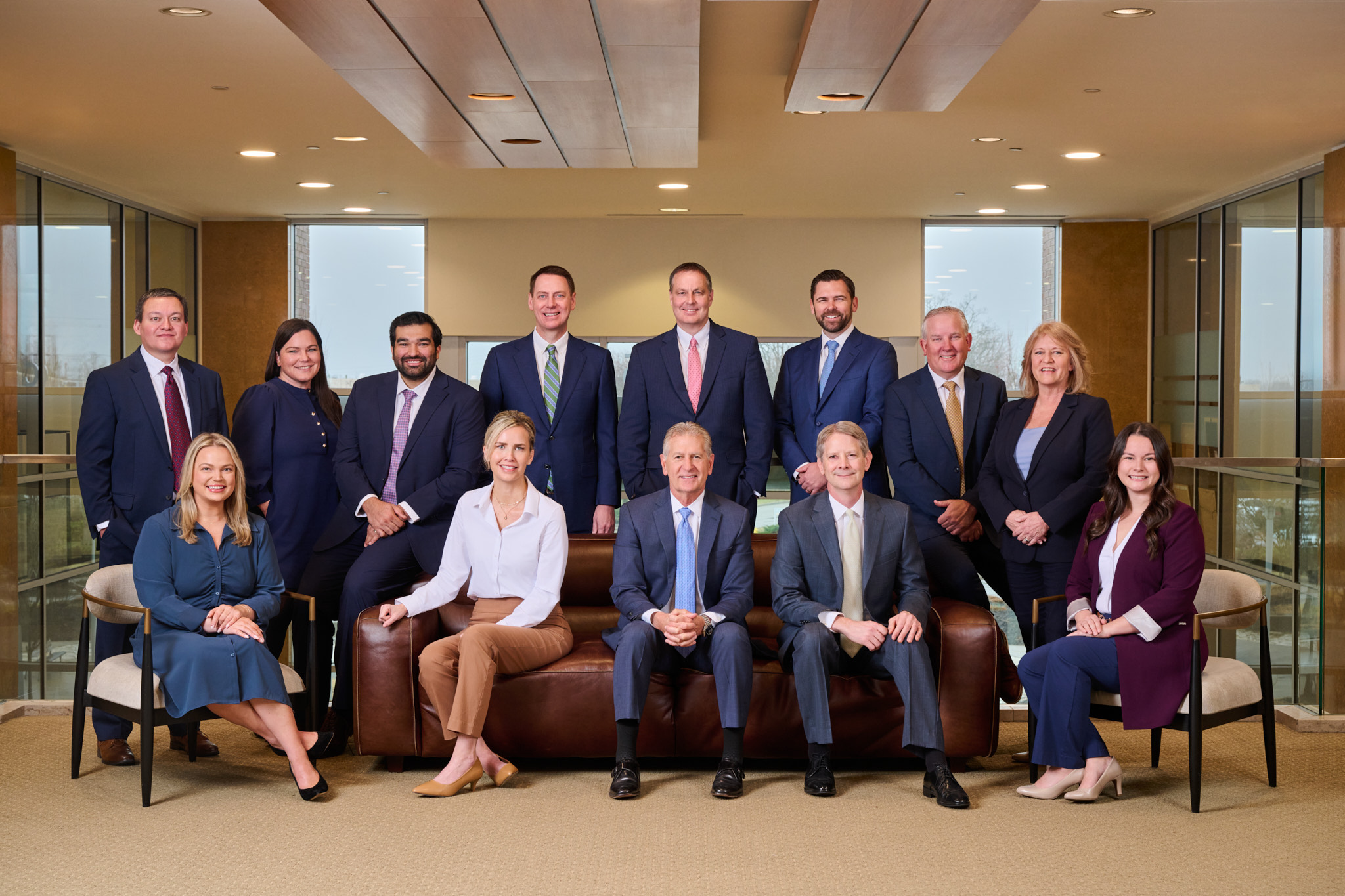 Professional group photo showing genuine team connection