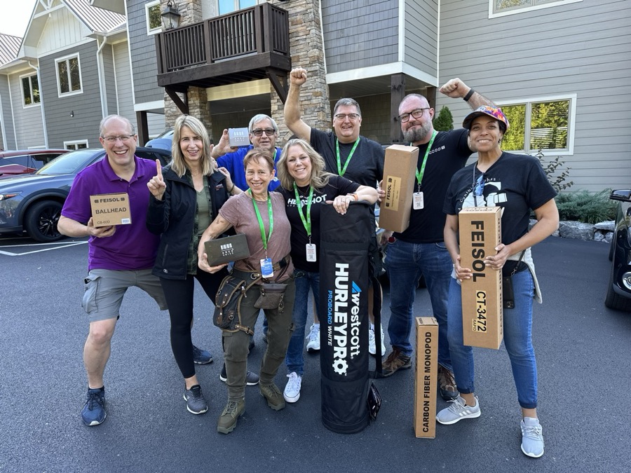 Headshot Crew members at a workshop in Tennessee with HurleyPro and Westcott gear